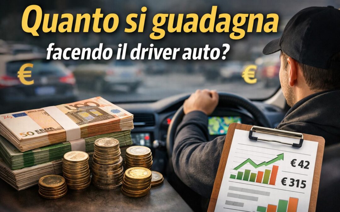 Quanto si guadagna davvero facendo il driver auto (dati reali 2025–2026)